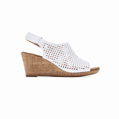 Cunhas Rockport Briah Perf Sling Mulher Branco PT-35749